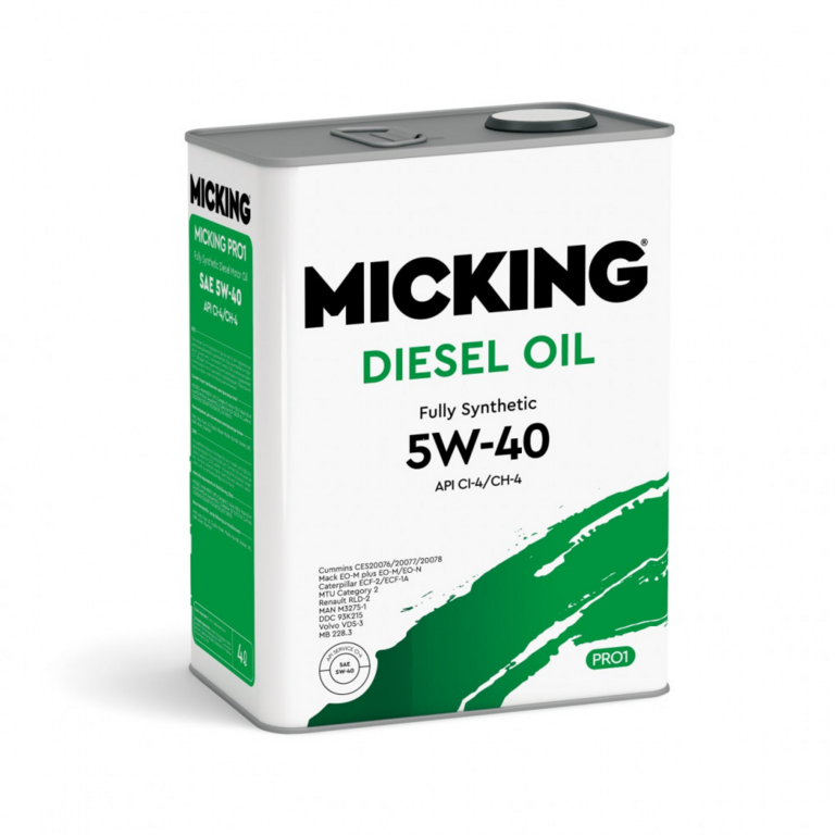 Моторное масло Micking Diesel Oil PRO1 5W-40 API CI-4/CH-4 синтетическое 4 л. M1156