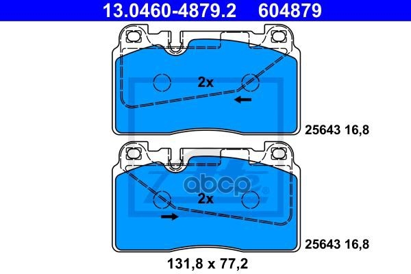 Колодки тормозные дисковые передн, AUDI: Q5 08- Ate арт. 13.0460-4879.2