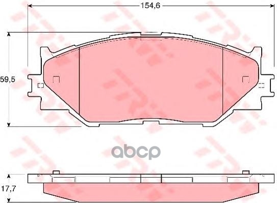 Колодки тормозные дисковые передн LEXUS: IS 05- TRW арт. GDB3410