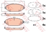 Колодки тормозные дисковые перед MB C (W205), E (W213) 14- TRW арт. GDB2097