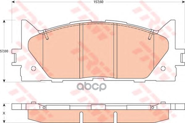 Колодки тормозные дисковые передн TOYOTA: CAMRY 06- TRW арт. GDB3429