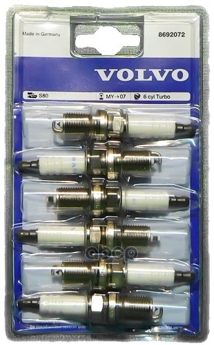 Комплект свечей зажигания (к-кт 6шт) Volvo XC90 2002-2015 VOLVO арт. 8692072