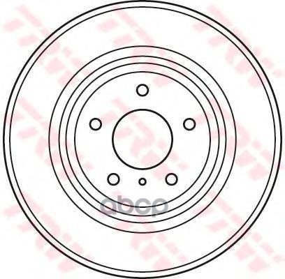 Диск тормозной передн NISSAN: MURANO (Z50) 05-, MURANO (Z51) 07- TRW арт. DF4983S