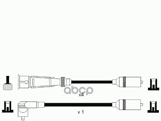 Провод высоковольтный VW Golf I-IV/Polo/Vento ,SEAT Cordoba/Ibiza/Toledo 1,0-2,0 NGK арт. 8622