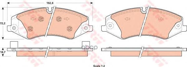 Колодки тормозные дисковые передн LAND ROVER: DISCOVERY IV (LA) 09 - , RANGE ROVER SPORT (LS) 09 - TRW арт. GDB1898