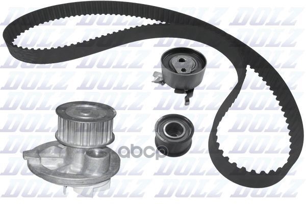 Комплект ГРМ с водяным насосом O136 OPEL 1.8/2.0 93- Dolz арт. KD068