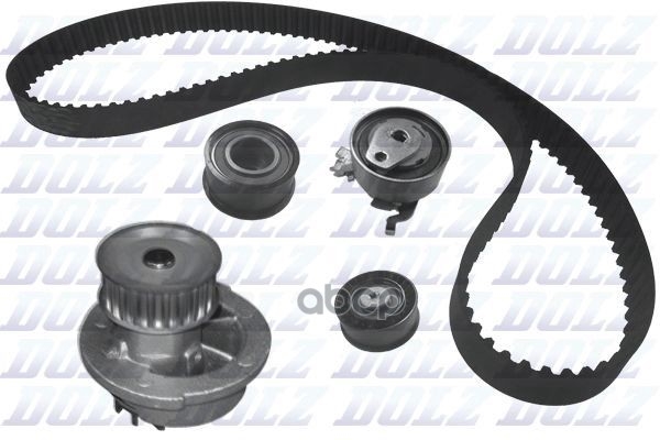 Комплект ГРМ с водяным насосом O136 OPEL Astra/Zafira 1.4/1.6 01- Dolz арт. KD067