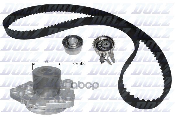 Комплект ГРМ с водяным насосом A300 ALFA  FIAT  OPEL 1.9/2.0 JTD 04- Dolz арт. KD102