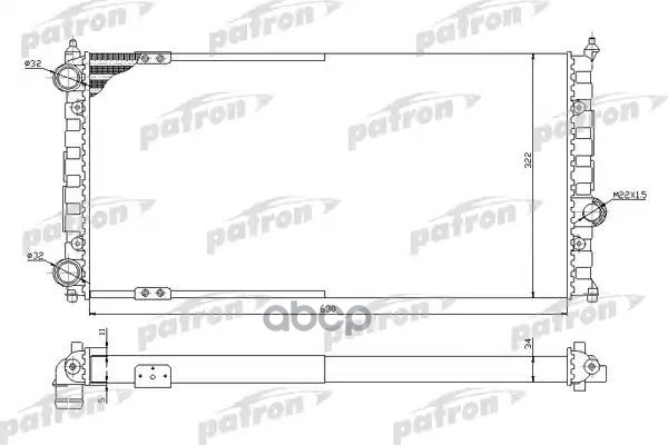 Радиатор системы охлаждения SEAT: CORDOBA, IBIZA, VW: POLO 1.6-1.9D 93- PATRON арт. PRS3521
