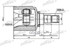 ШРУС внутренний 22x38x29 CHEVROLET LACETTI/OPTRA (J200) 03-08 PATRON арт. PCV1774
