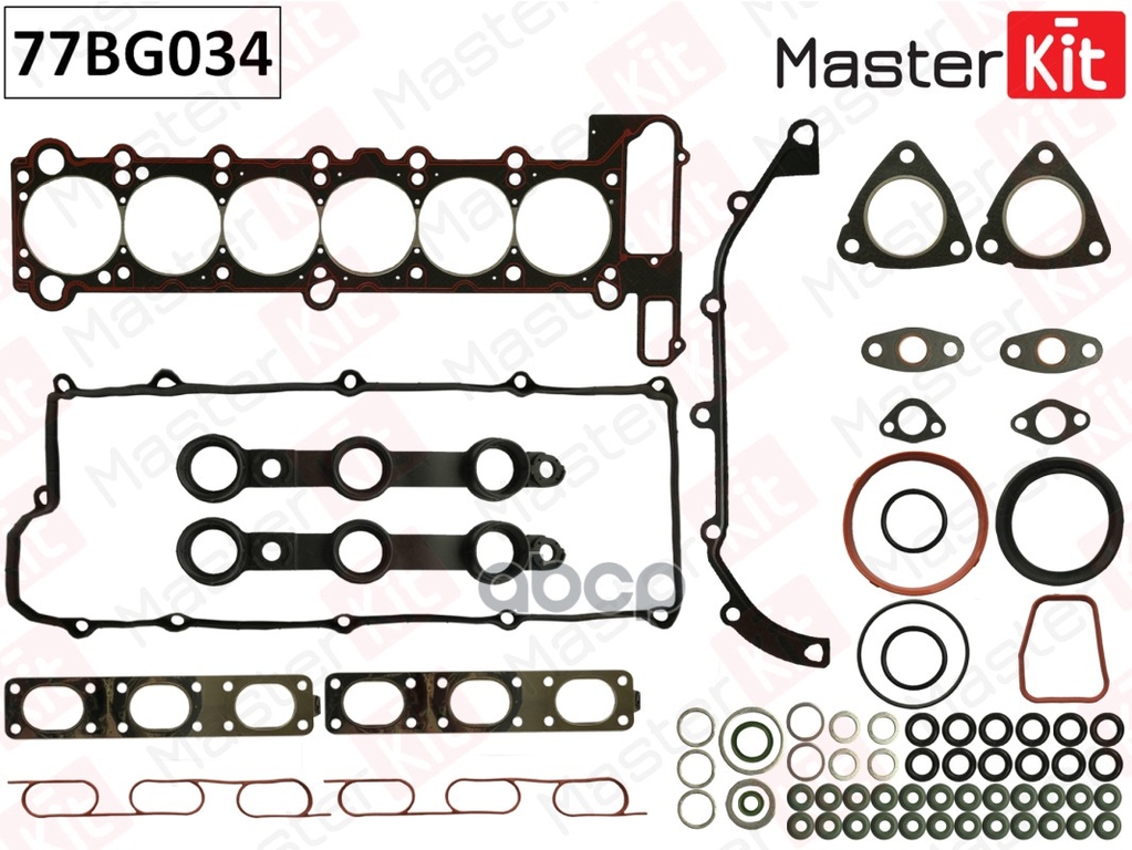Верхний комплект прокладок ГБЦ BMW E36, E46, E39, E38 (M52) 2.5-2.8i 24V MasterKit арт. 77BG034