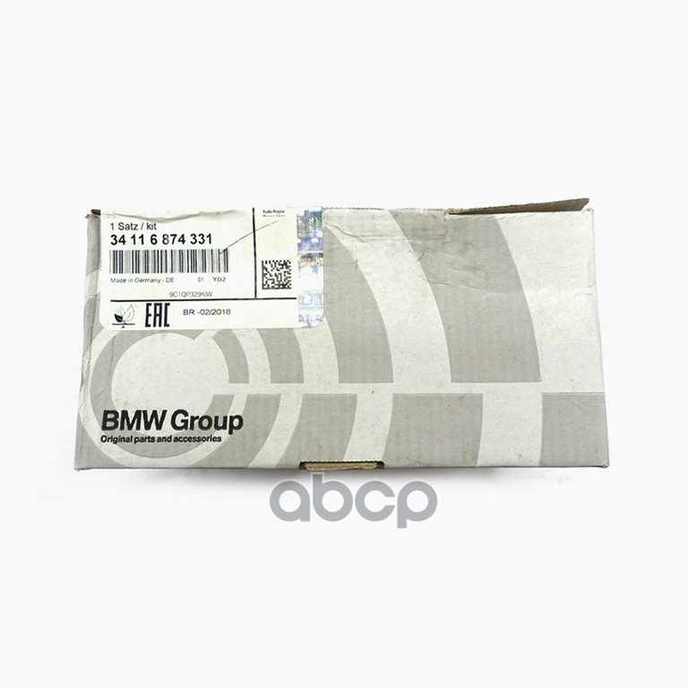 Колодки тормозные дисковые передние 1-СЕРИЯ (F20,F21) 3-СЕРИЯ (F30,F31) BMW арт. 34116874331