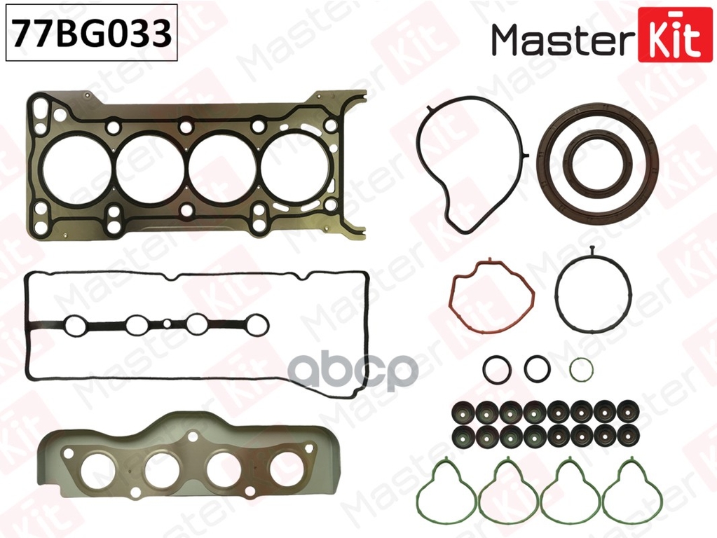 Верхний комплект прокладок ГБЦ Mazda B6ZE/Z6/ZY 1.6 16V DOHC 03- MasterKit арт. 77BG033