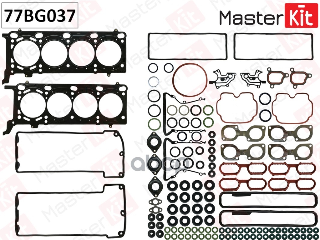 Верхний комплект прокладок L/R с прокладкой ГБЦ BMW X5 E53 M62 B4.4 98-04 MasterKit арт. 77BG037
