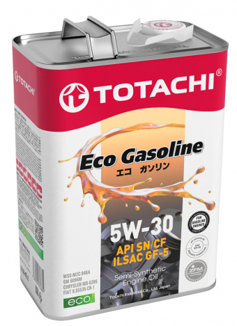 Моторное масло TOTACHI 10804 Eco Gasoline SN/CF 5W30 10804 4 л