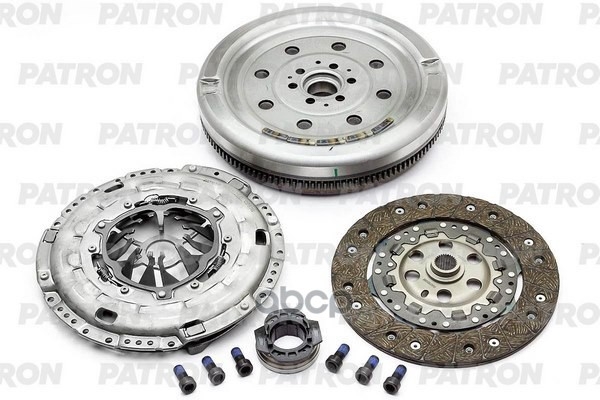 К-кт сцепления с двухмассовым маховиком (4P-DMF) AUDI A3 1.9 TDI 03-, VW: Golf V, Passat, Touran 1.9 TDI 03-, SKODA Octavia, Superb 1.9 TDI 04- PATRON арт. PCE0121