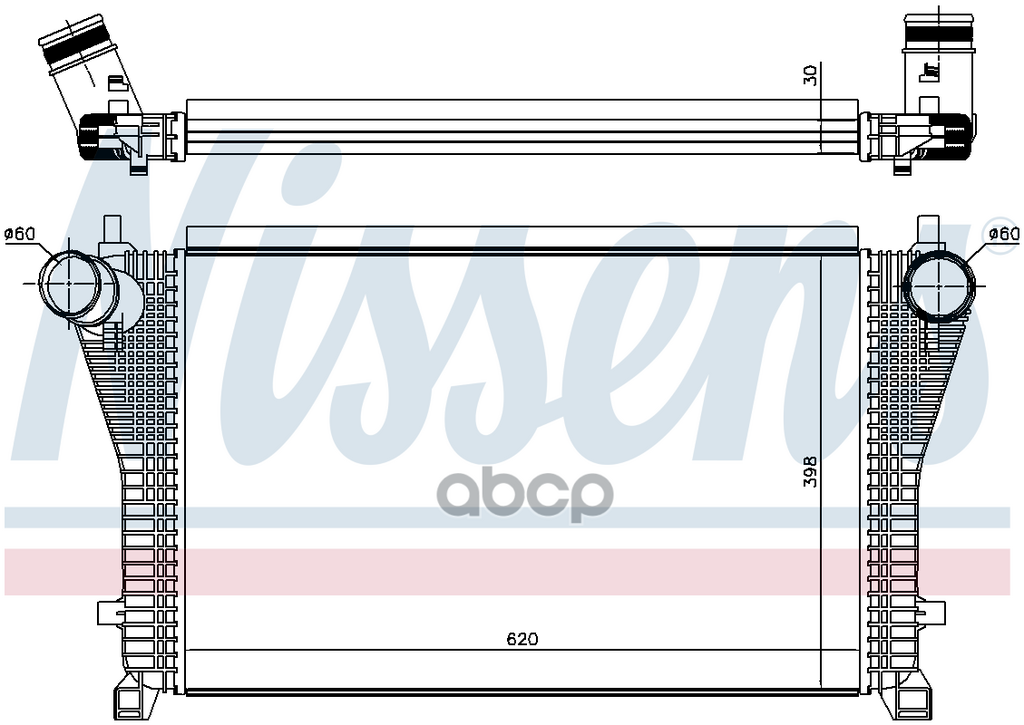 Интеркулер AUDI A 3 / S 3 1.8 TFSI 12- Nissens арт. 96494