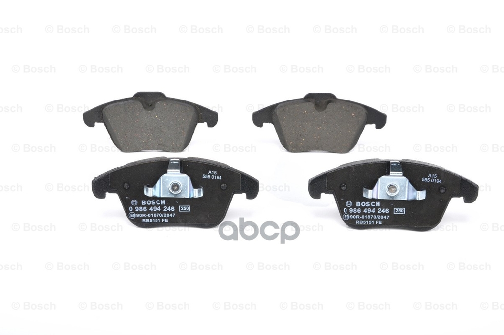 Колодки тормозные дисковые передн LAND ROVER: RANGE ROVER EVOQUE (LV) 2.0 4x4/2.2 SD4 4x4/2.2 TD4 4x4/2.2 eD4 11-  VOLVO: S60 II 2.0 T/D3/D4/D5/D5 AWD/DRIVe/ D2/T3/T4/T4F/T5/T6 Bosch арт. 0986494246