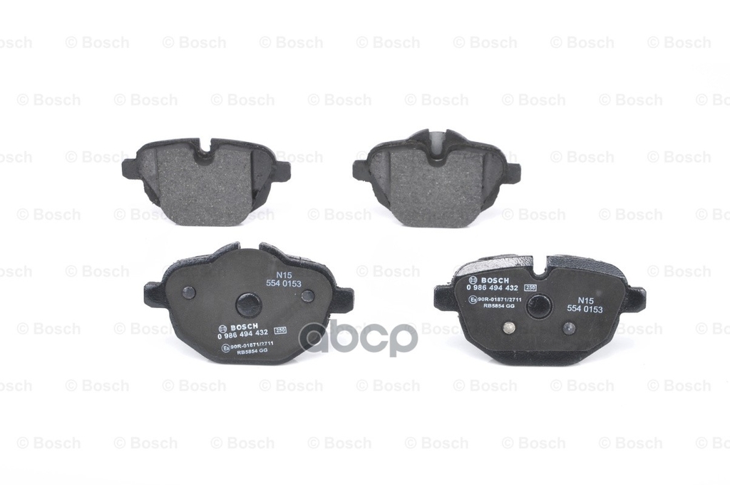 Колодки тормозные дисковые задн BMW: 5 (F10) 520 d/520 i/523 i/525 d/525 d xDrive/528 i/528 i xDrive/530 d/530 d xDrive/530 i/535 i/535 i xDrive 10-, 5 Touring (F11) 520 d/520 i Bosch арт. 0986494432