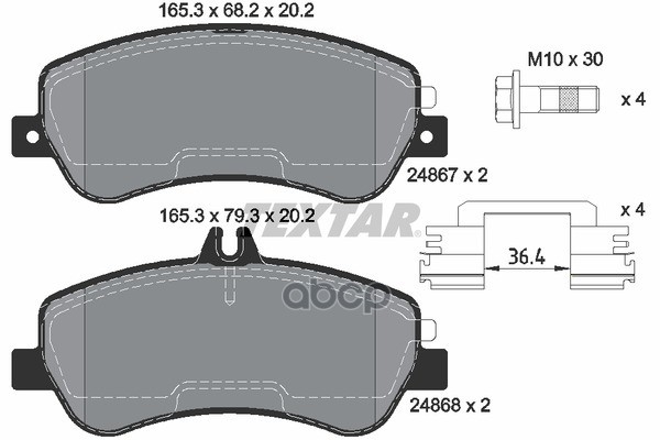 Колодки тормозные дисковые передн MERCEDES-BENZ: GLK-CLASS  08- Textar арт. 2486701