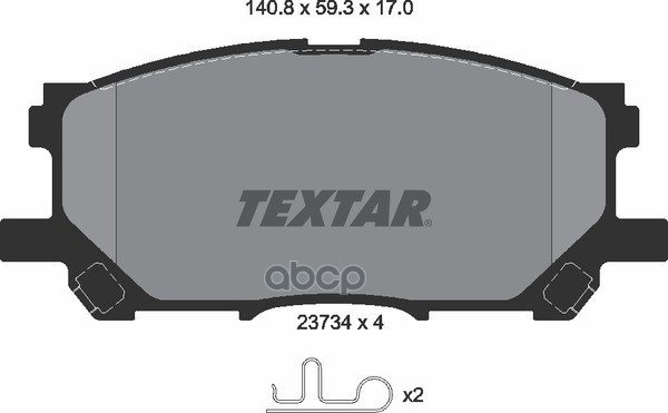 Колодки тормозные дисковые передн LEXUS: RX 03- Textar арт. 2373401