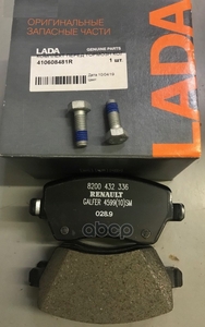 Колодки тормозные дисковые Renault Clio III 2005-2012,Renault Duster 2012>,Renault Kangoo 2008>,Renault Logan 2005-2014,Renault Modus 2004-2012,VAZ Lada Largus 2011> RENAULT арт. 410608481R