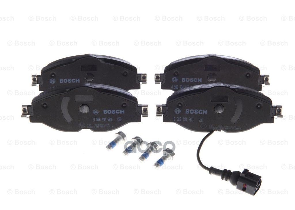 Колодки тормозные дисковые AUDI: A3 12-, TT 14- SEAT: LEON 12- SKODA: OCTAVIA 12- VW: GOLF 12-, PASSAT 14- Bosch арт. 0986494660