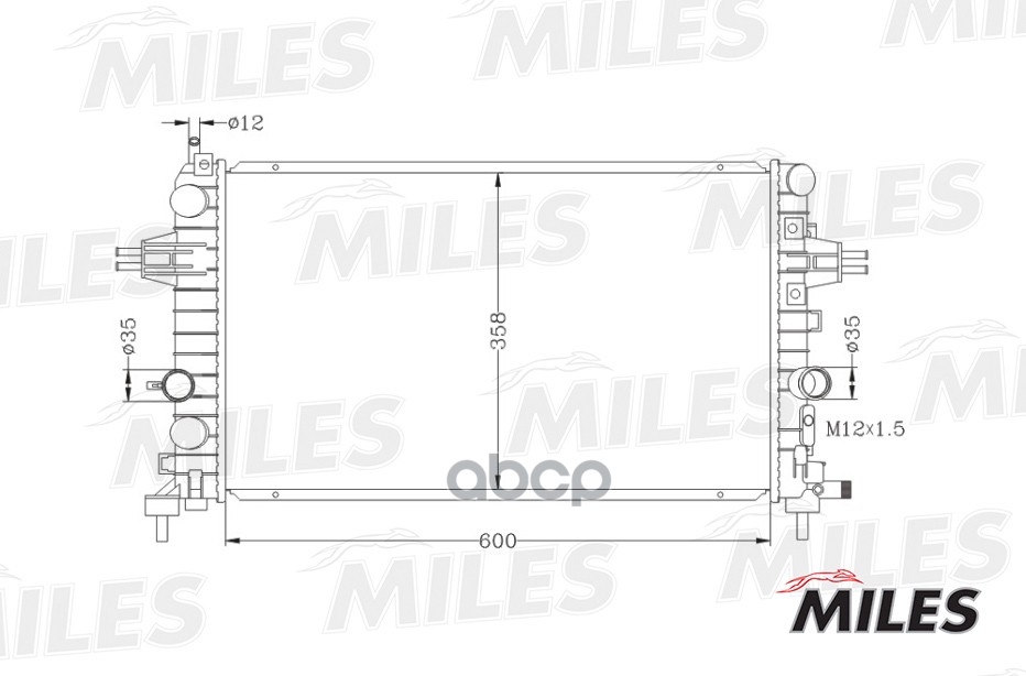 Радиатор OPEL ASTRA H 1.6/1.8 04- Miles арт. ACRM031