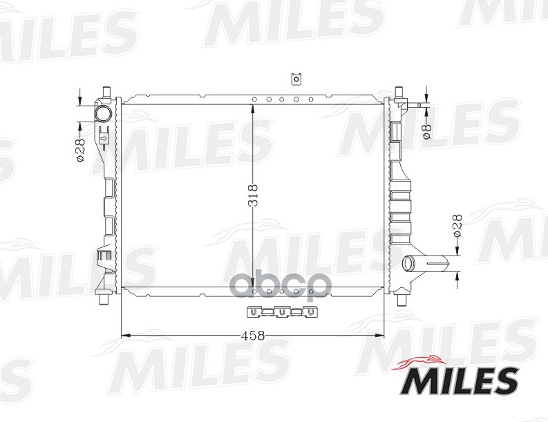 Радиатор GM MATIZ/SPARK 0.8/1.0 M/T 05- Miles арт. ACRB047