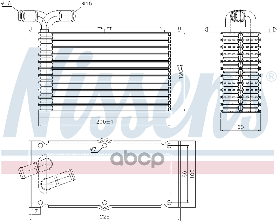 Интеркулер AUDI A 1 / S 1 1.2 TFSI 10- Nissens арт. 96470