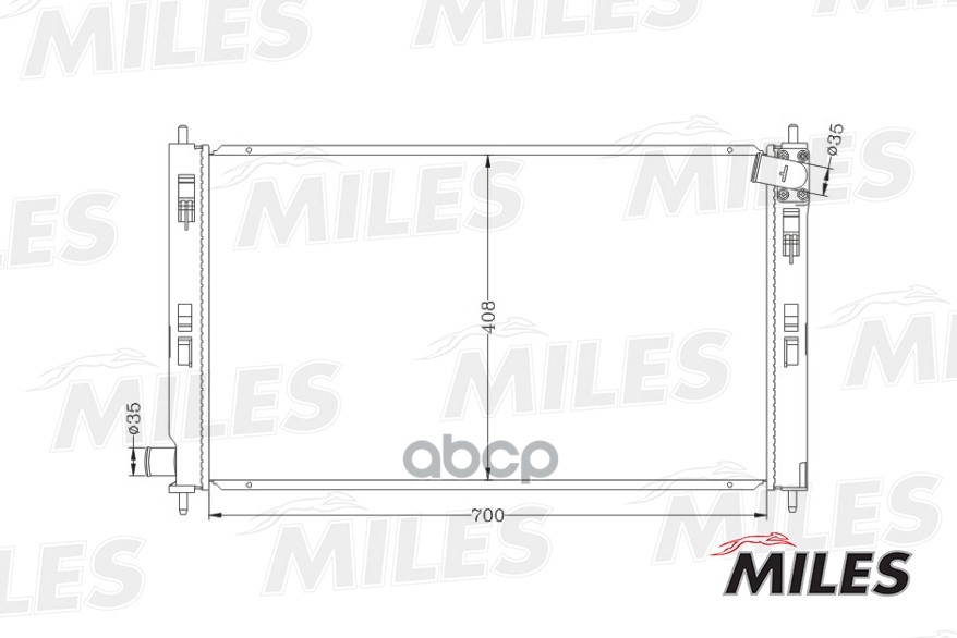Радиатор MITSUBISHI LANCER 1.5-2.0 08- Miles арт. ACRB035