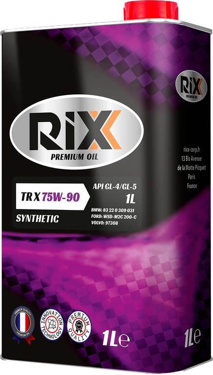 Трансмиссионное масло RIXX TR X 75W-90 GL-4/GL-5 синтетическое 1 л