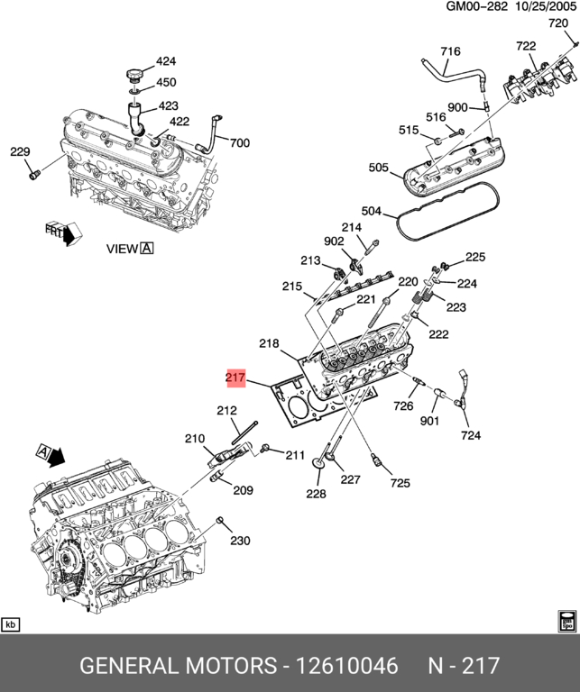 Прокладка ГБЦ 12610046 GENERAL MOTORS