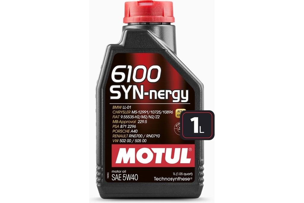 Моторное масло 6100 Syn-nergy 5W-40 синтетическое A3/B4 SN 1 л.