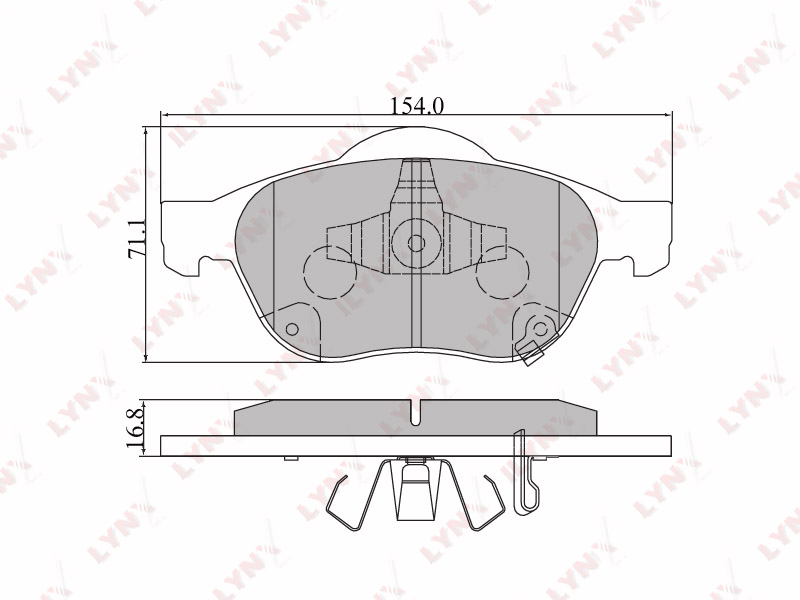 Колодки тормозные дисковые Перед TOYOTA AVENSIS AVENSIS VERSO LYNXauto BD-7545