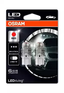 Комплект ламп W21W 12V 1,5W W3X16D LEDRIVING premium/W21W/красный/ 2шт. (1 комплект)
