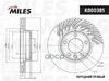 Диск тормозной передний вентилируемый правый Miles арт. K000381