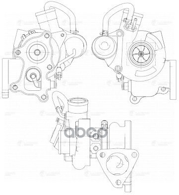 Турбокомпрессор для а/м Hyundai H1 Starex (00-) 2.5D [D4BH] (LAT 0836) LUZAR арт. LAT0836