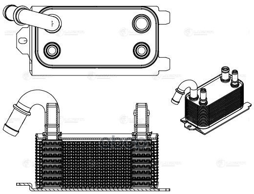 Радиатор масляный Ford Focus III (11-)/C-Max (10-)/Kuga (12-) (АКПП) (LOc 1005) LUZAR арт. LOC1005