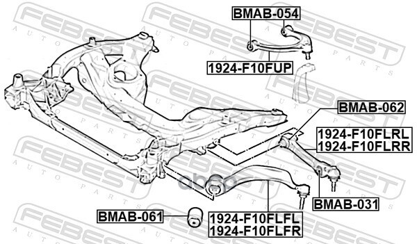 Рычаг передний нижний правый Febest арт. 1924F10FLFR