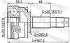Шрус наружный 29X52.5X25 Febest арт. 1010T300MT