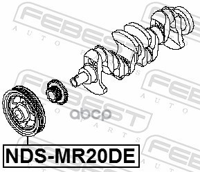 Шкив коленвала MR20DE Febest арт. NDSMR20DE