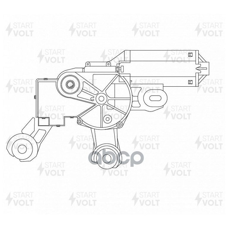 Моторедуктор стеклооч. для а/м VAG Fabia (99-)/Passat B5 (00-) (задн.) (VWB 1805) STARTVOLT арт. VWB1805