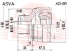 ШРУС НАРУЖНЫЙ AUDI A4/Q5 42x25x76 ASVA арт. AD8R