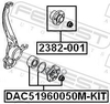 Подшипник ступичный ремкомплект 51X96X50 Febest арт. DAC51960050MKIT