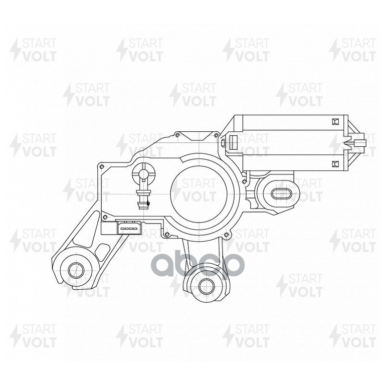 Моторедуктор стеклооч. для а/м VAG Fabia II (07-)/Yeti (09-) (задн.) (VWB 1804) STARTVOLT арт. VWB1804