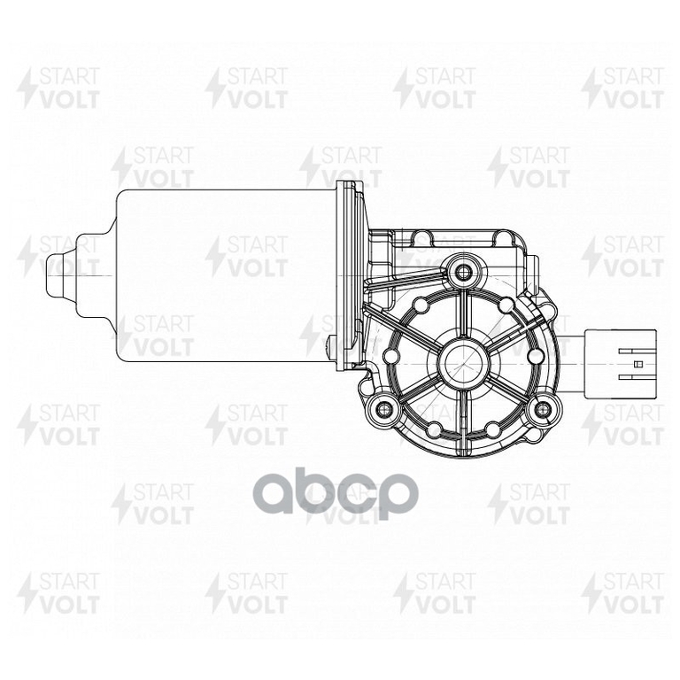 Моторедуктор стеклооч. для а/м Chery Tiggo T11 (05-) (перед.) (VWF 0563) STARTVOLT арт. VWF0563