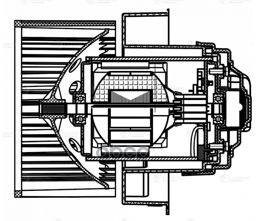 Э/вентилятор отоп. для а/м Renault Arkana (19-)/Duster II (21-) (LFh 0980) LUZAR арт. LFH0980