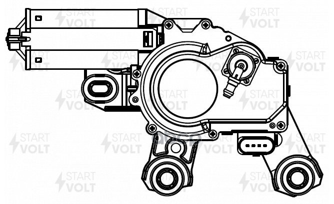 Моторедуктор стеклооч. задний для а/м VAG Touareg (10-) (VWB 1809) STARTVOLT арт. VWB1809