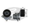 Натяжной ролик привода вспомогательных агрегатов DriveAlign® Gates арт. T39155